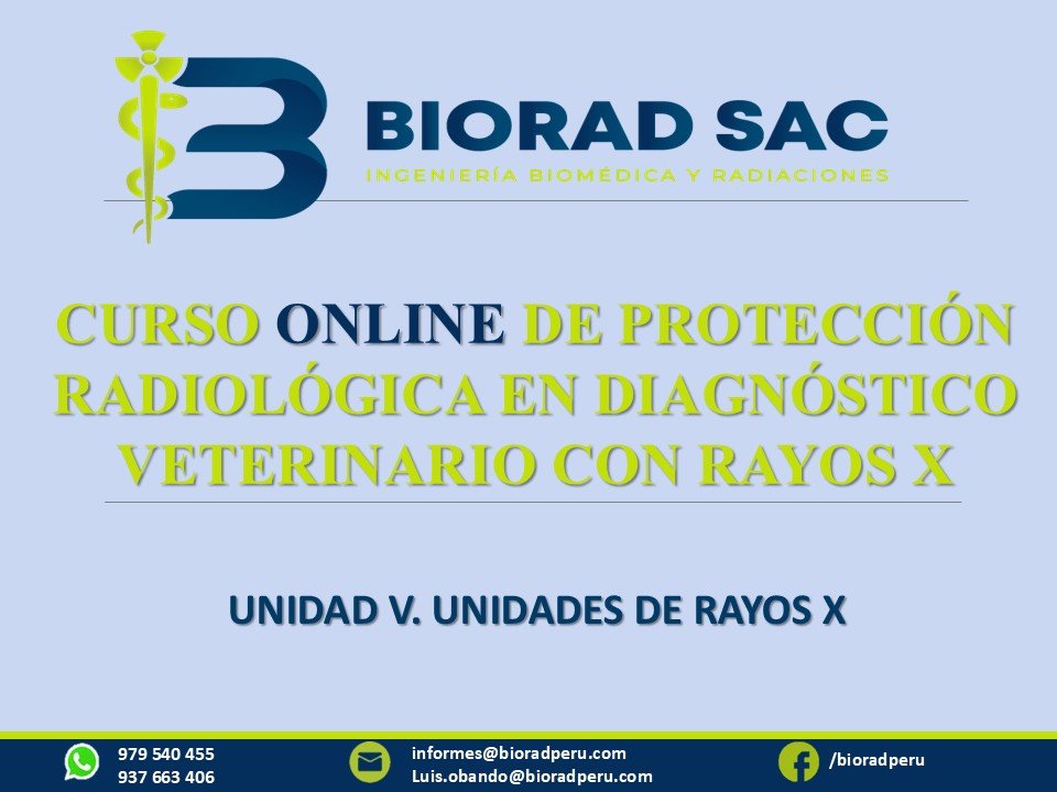 CURSO ONLINE DE PROTECCIÓN RADIOLÓGICA EN DIAGNÓSTICO VETERINARIO CON RAYOS X